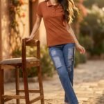 Brown Polo T-shirt