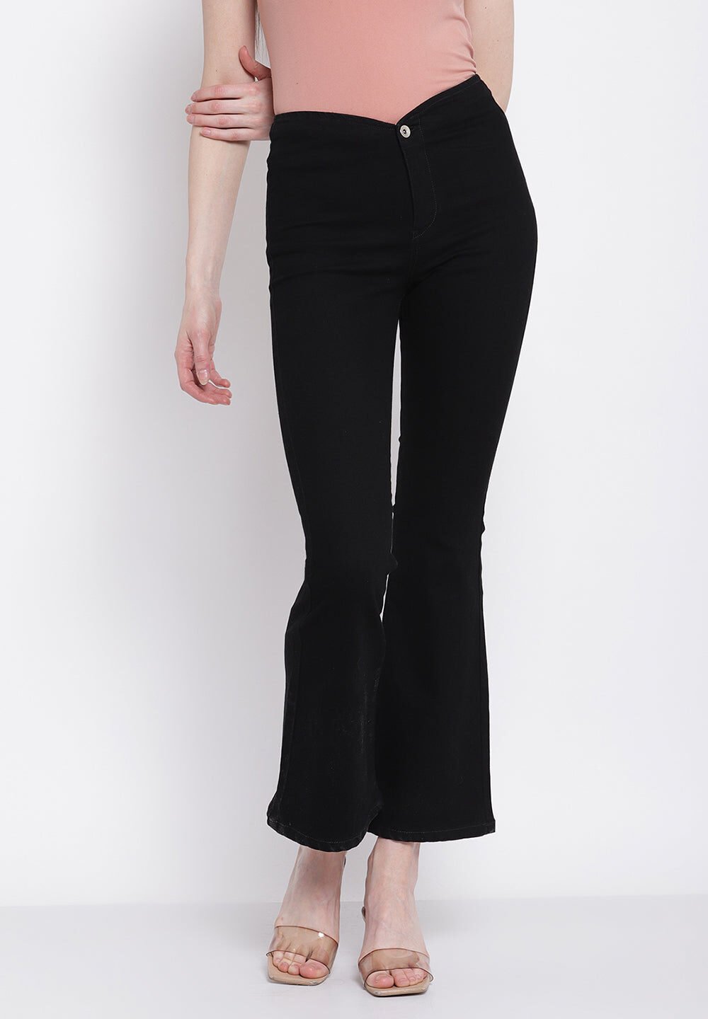Black Bell Bottom Full Length Jeans