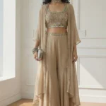 Beige Georgette Sharara Set