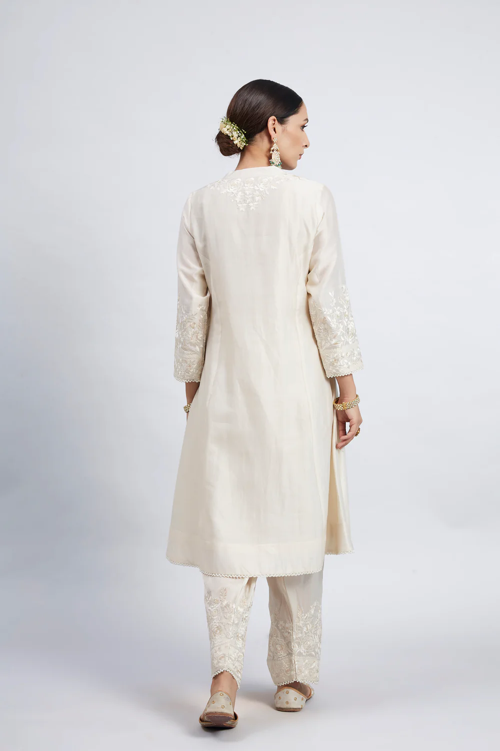 Silk Parsi Gara Embroidered Ensemble