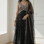 Black Rangoli Indo Western Set