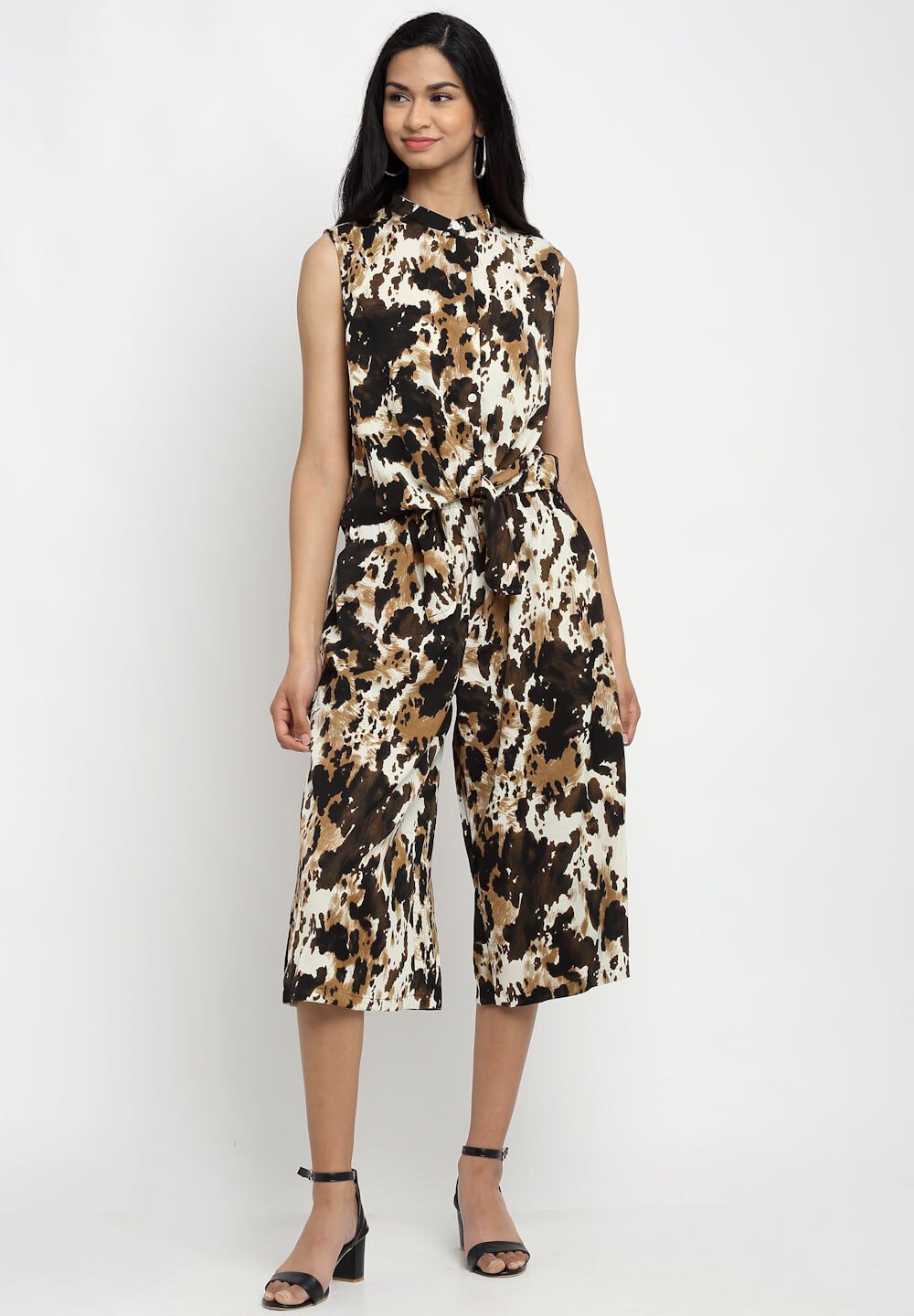 Leopard Printed Georgette Co-ord Set