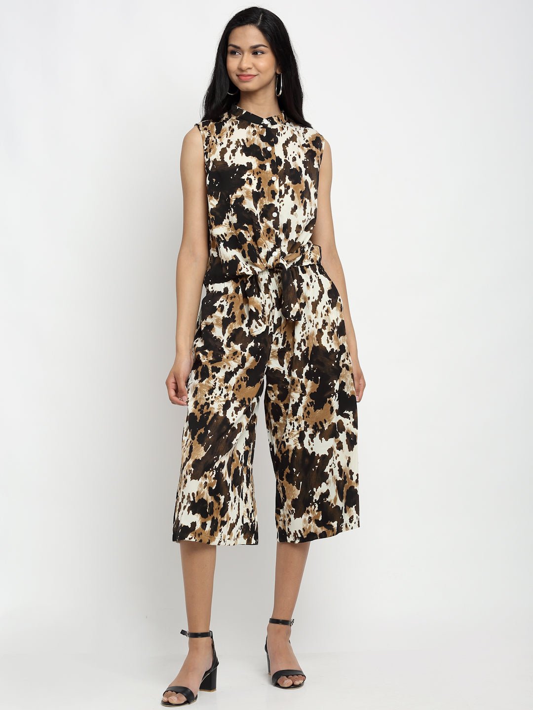 Leopard Printed Georgette Co-ord Set