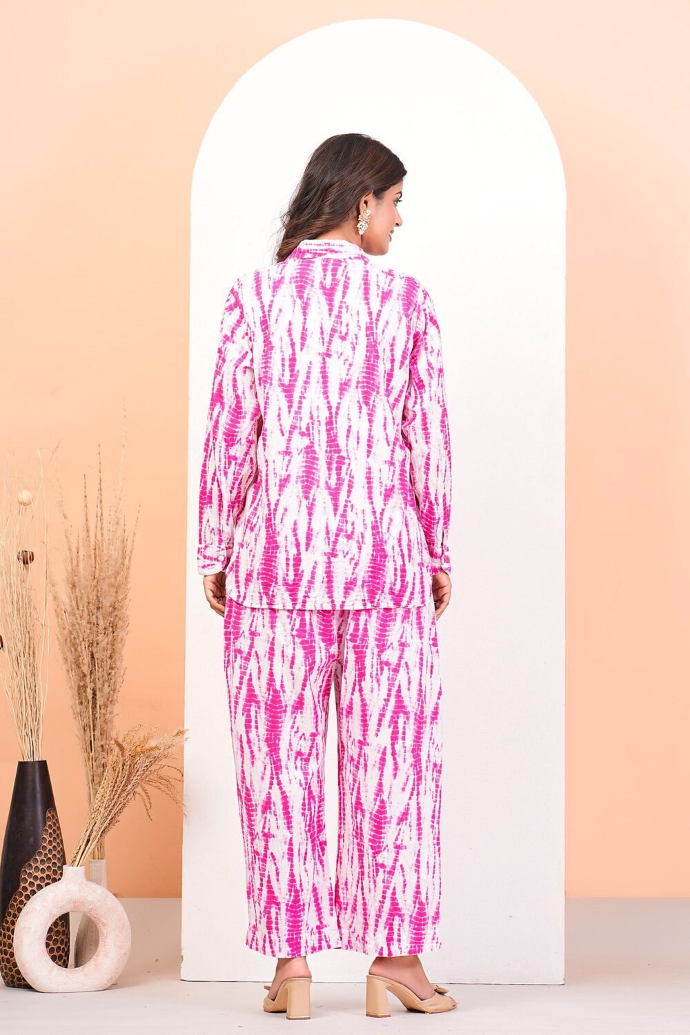 Strawberry Shibori Printed Shirt Pant Set