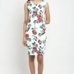 White Cotton Floral Dress