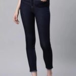 Dark Blue High Rise Slim Jeans