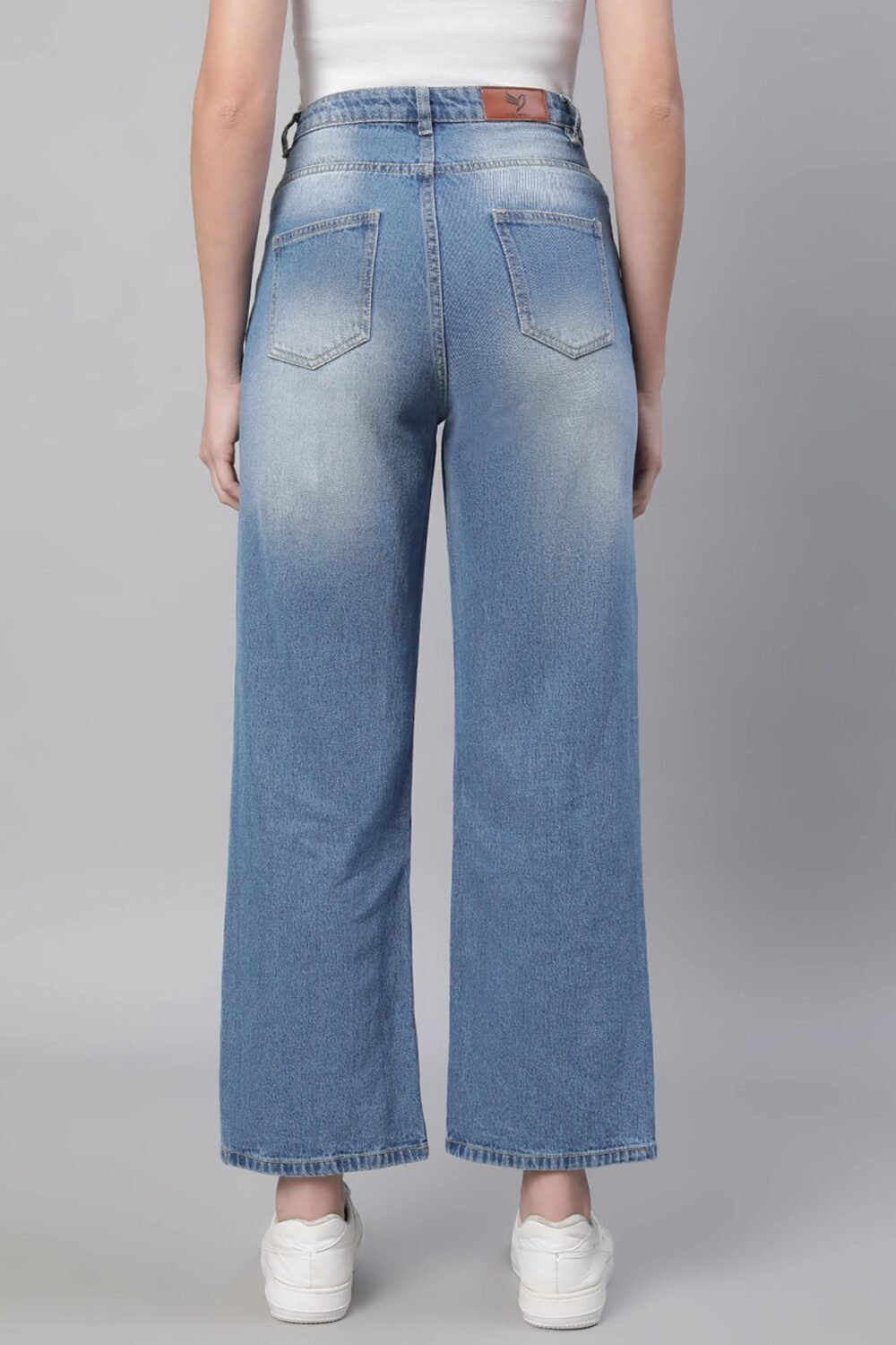 Blue Ankle Length Stretchable Jeans