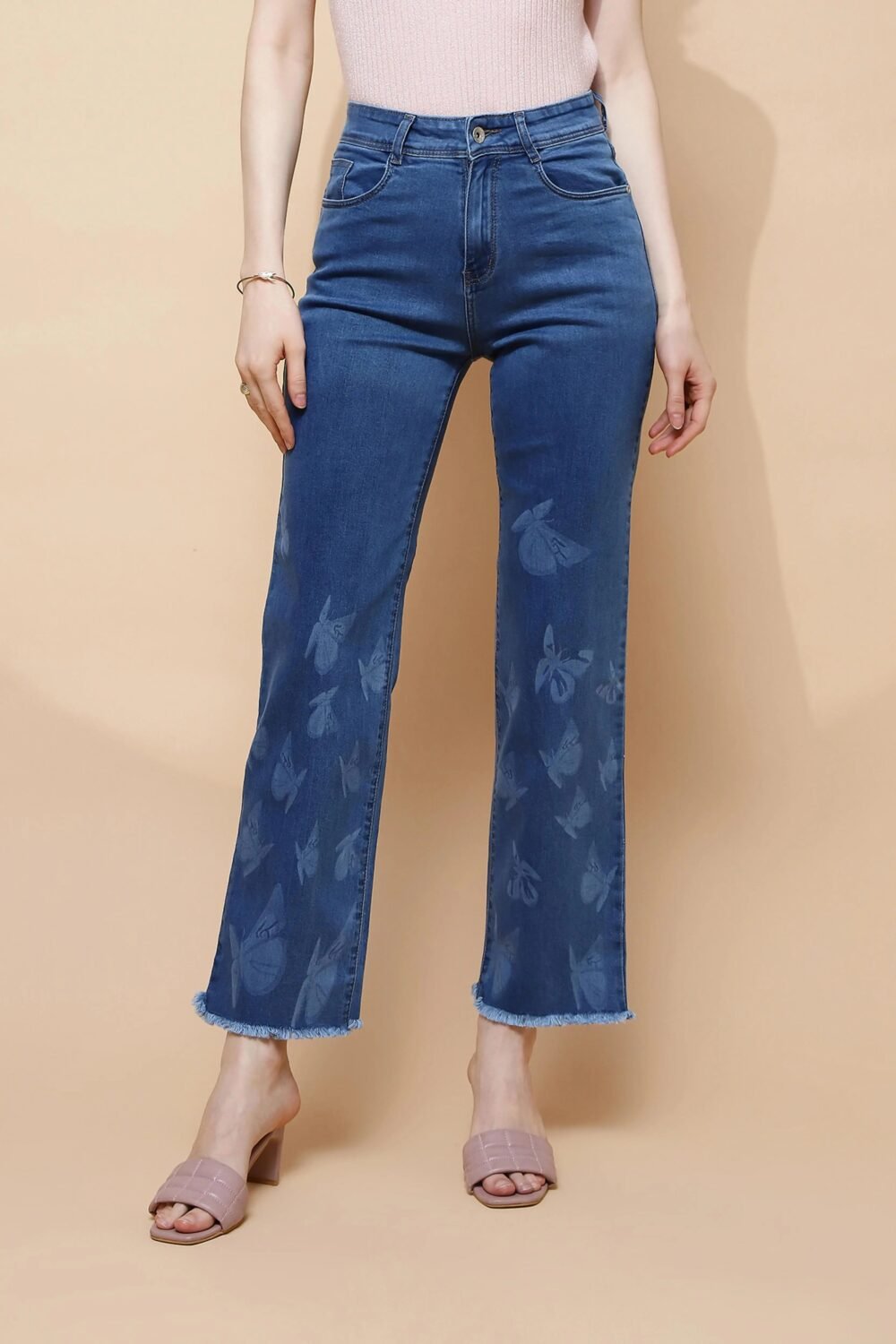 Blue Straight Slim Fit Jeans