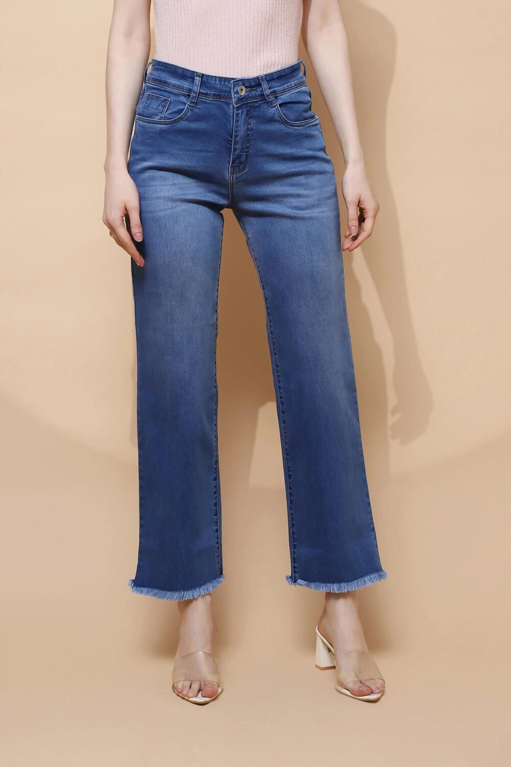Blue Relaxed Fit Straight Jeans