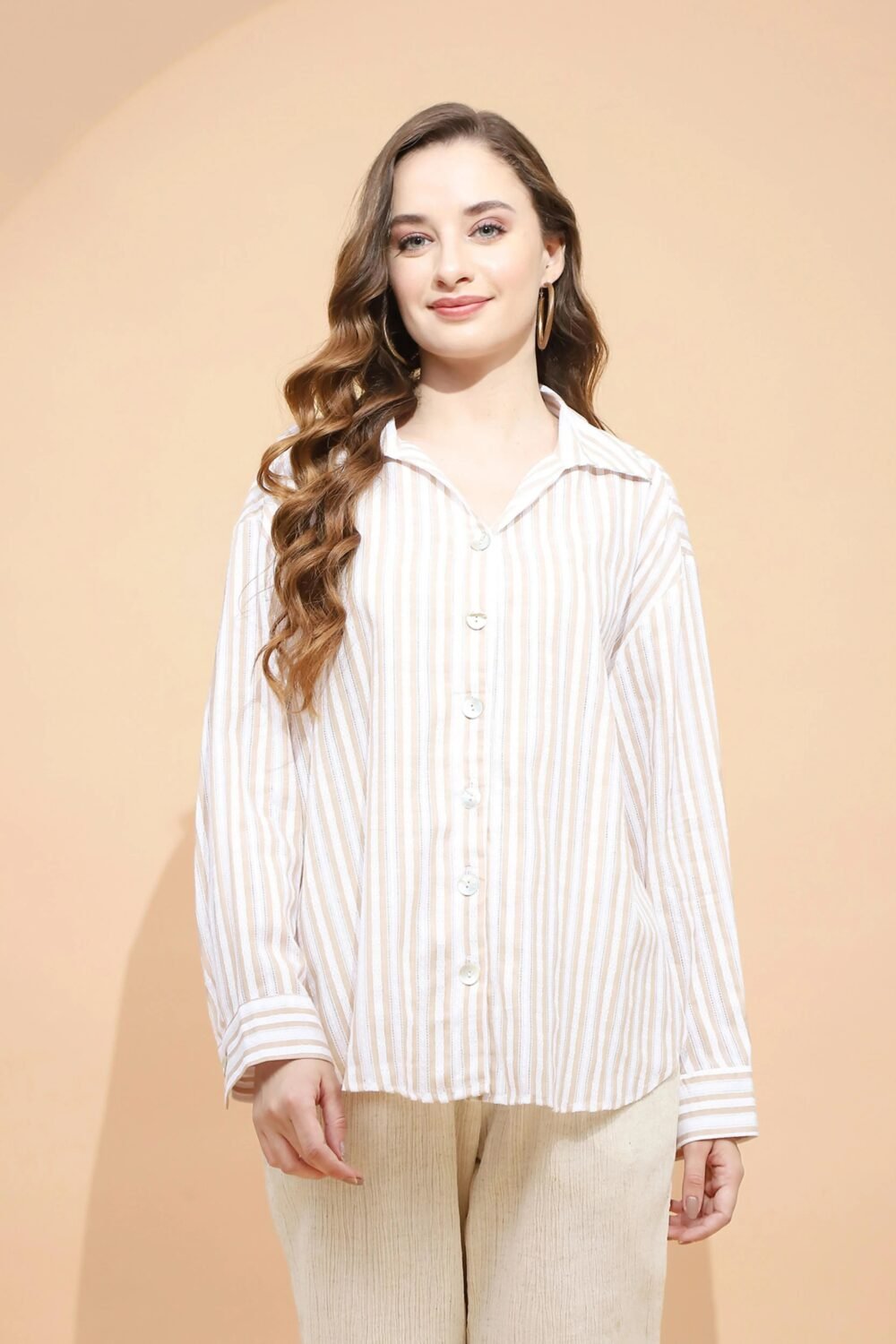 White Striped Cotton Shirt