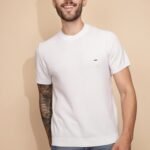 White Viscose Regular Fit T-Shirt