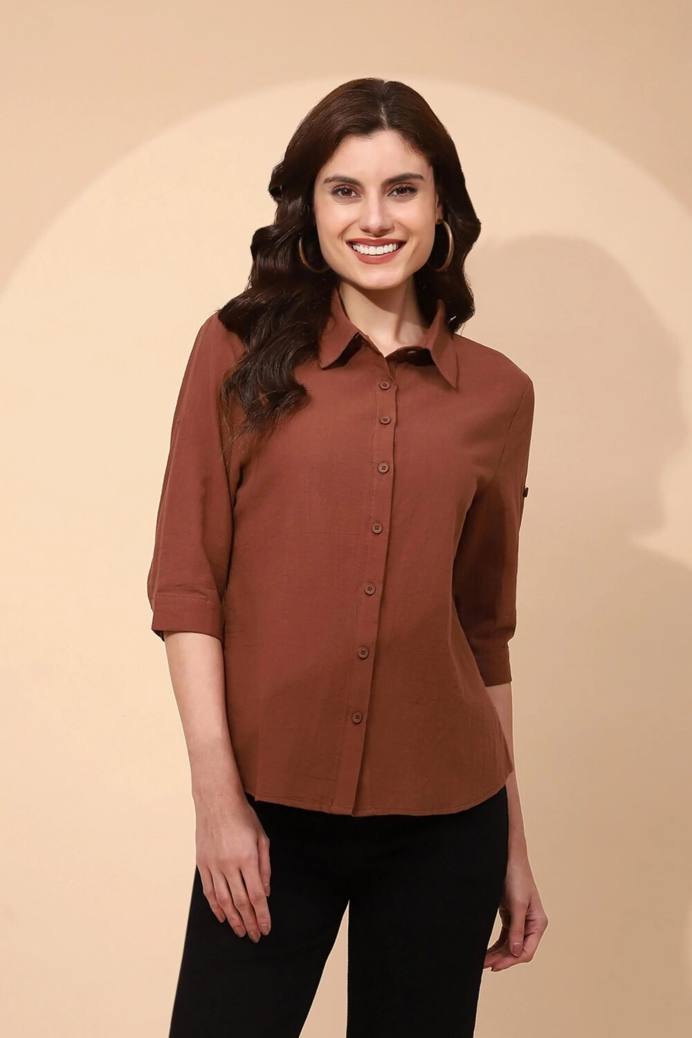 Mocha Cotton Formal Shirt