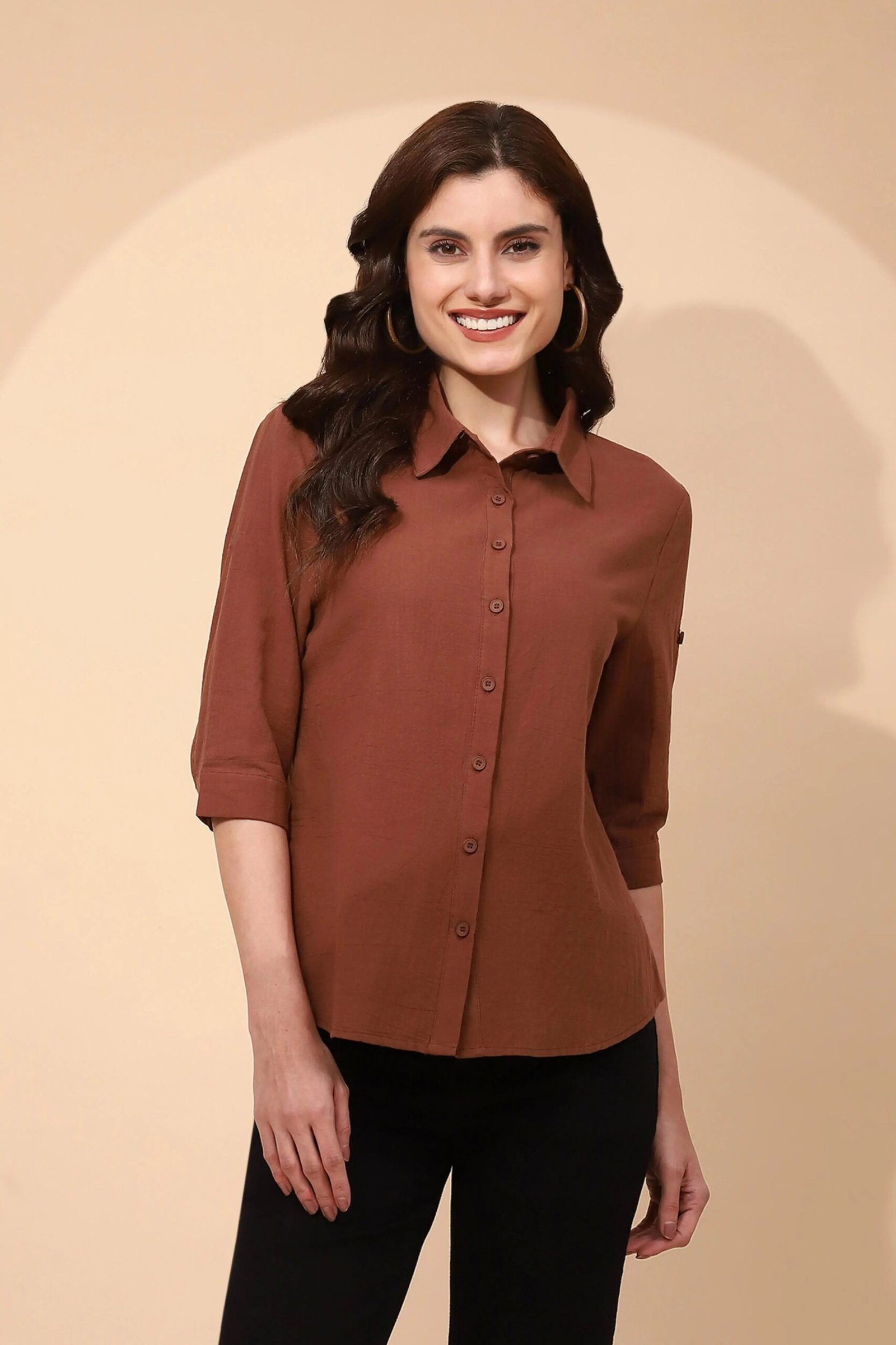 Mocha Cotton Formal Shirt