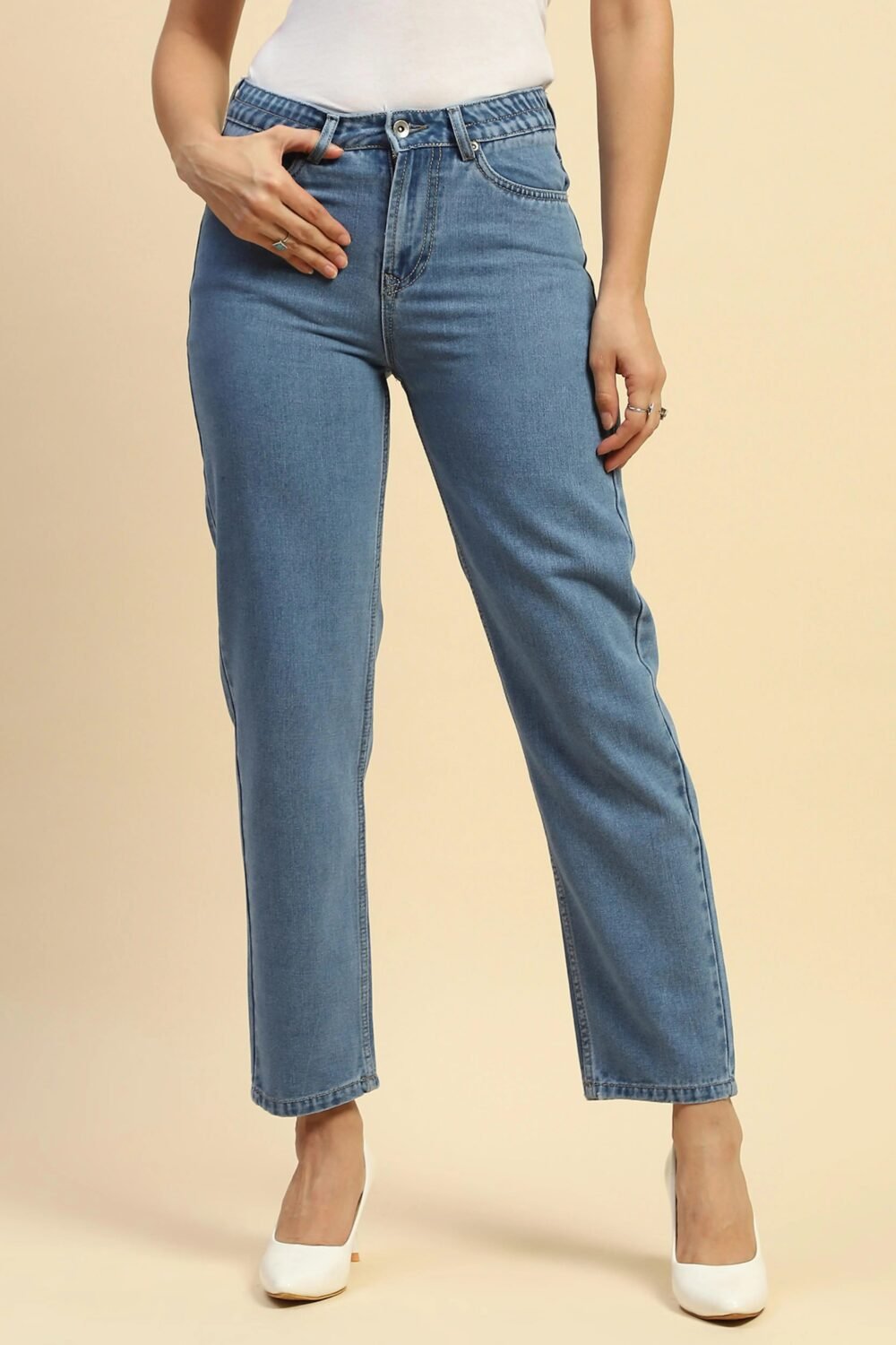 Blue Mom Fit Jeans