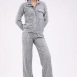 Grey Striped Winter Co-ord Set