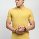 Mustard Solid Polo T-Shirt