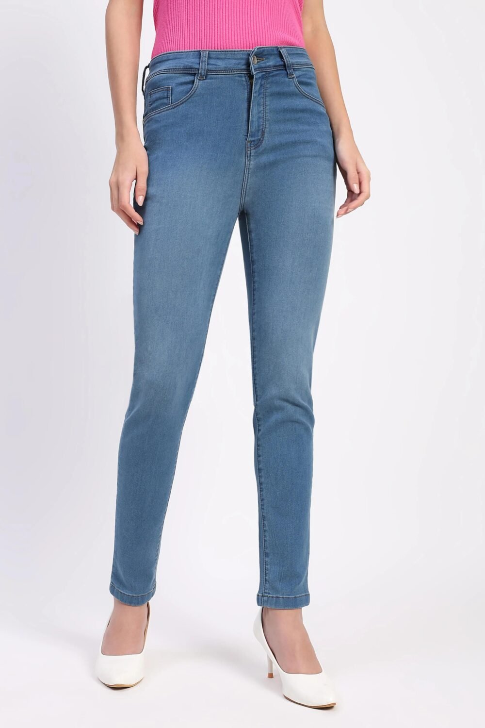 Stretch Slim Blue Denim Jeans