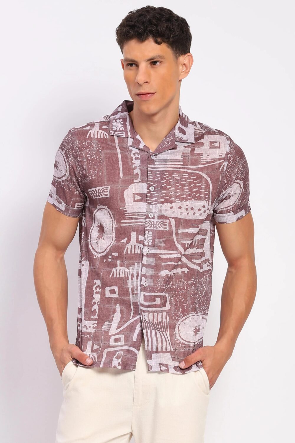Brick Abstract Print Shirt