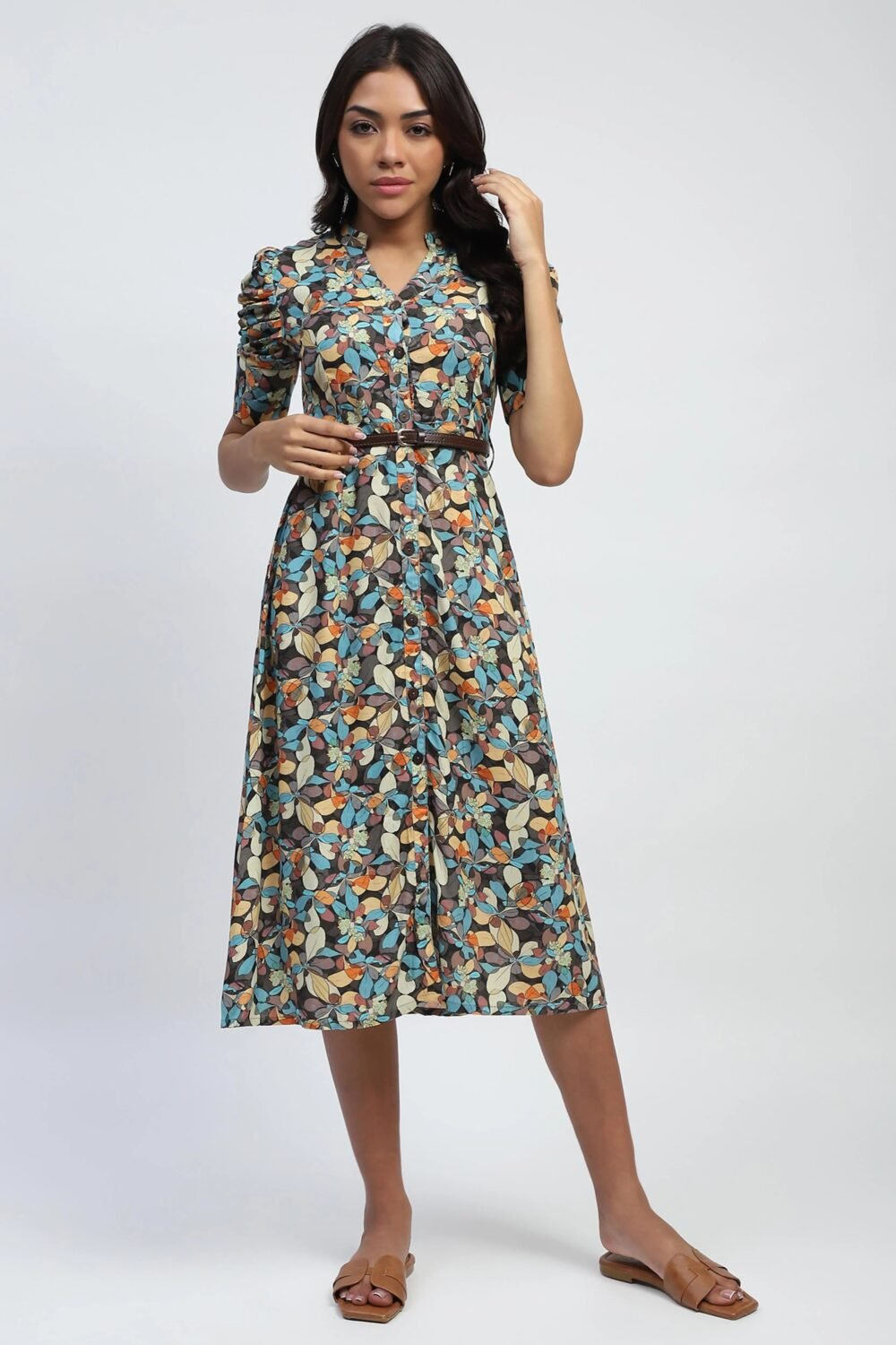 Multi Digital Print Modal Rayon Dress