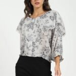 Cream Floral Top