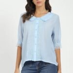 Blue Solid Top