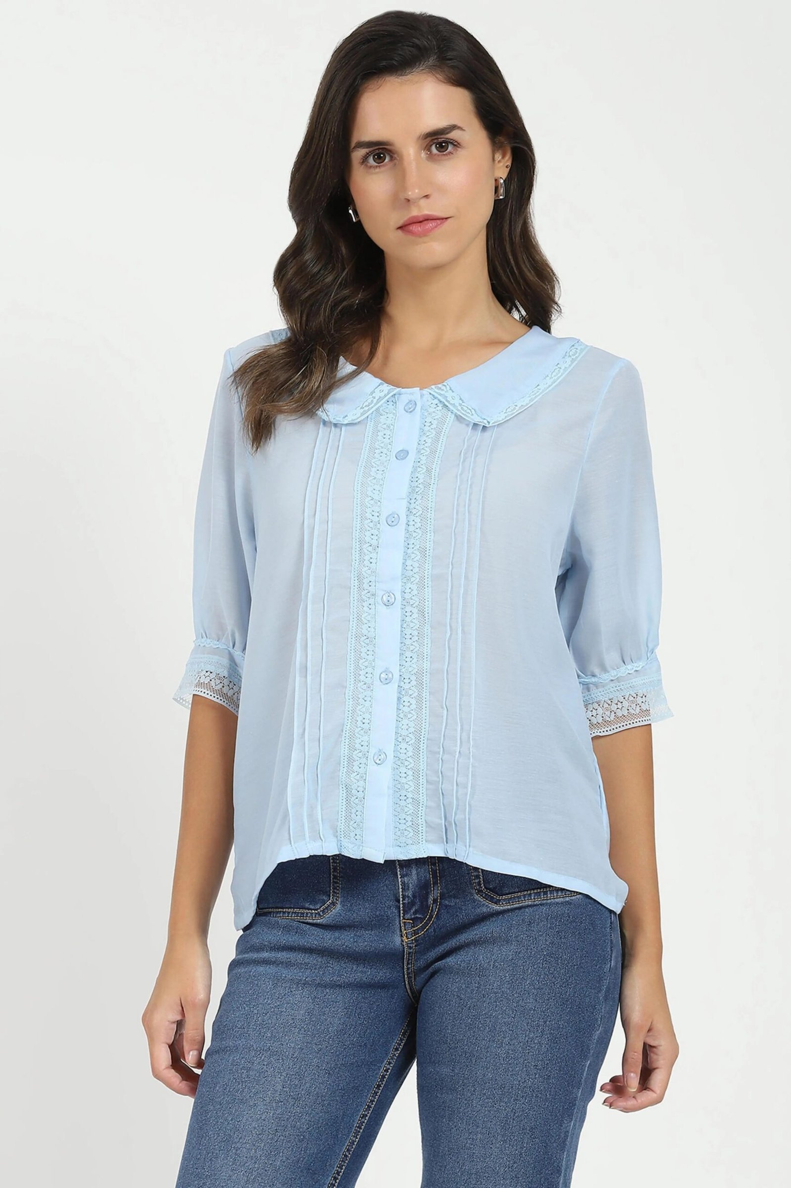 Blue Solid Top