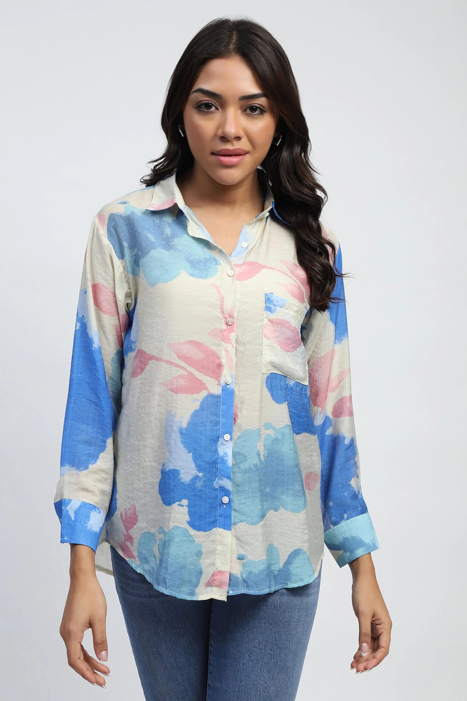 Floral Rayon Blend Shirt