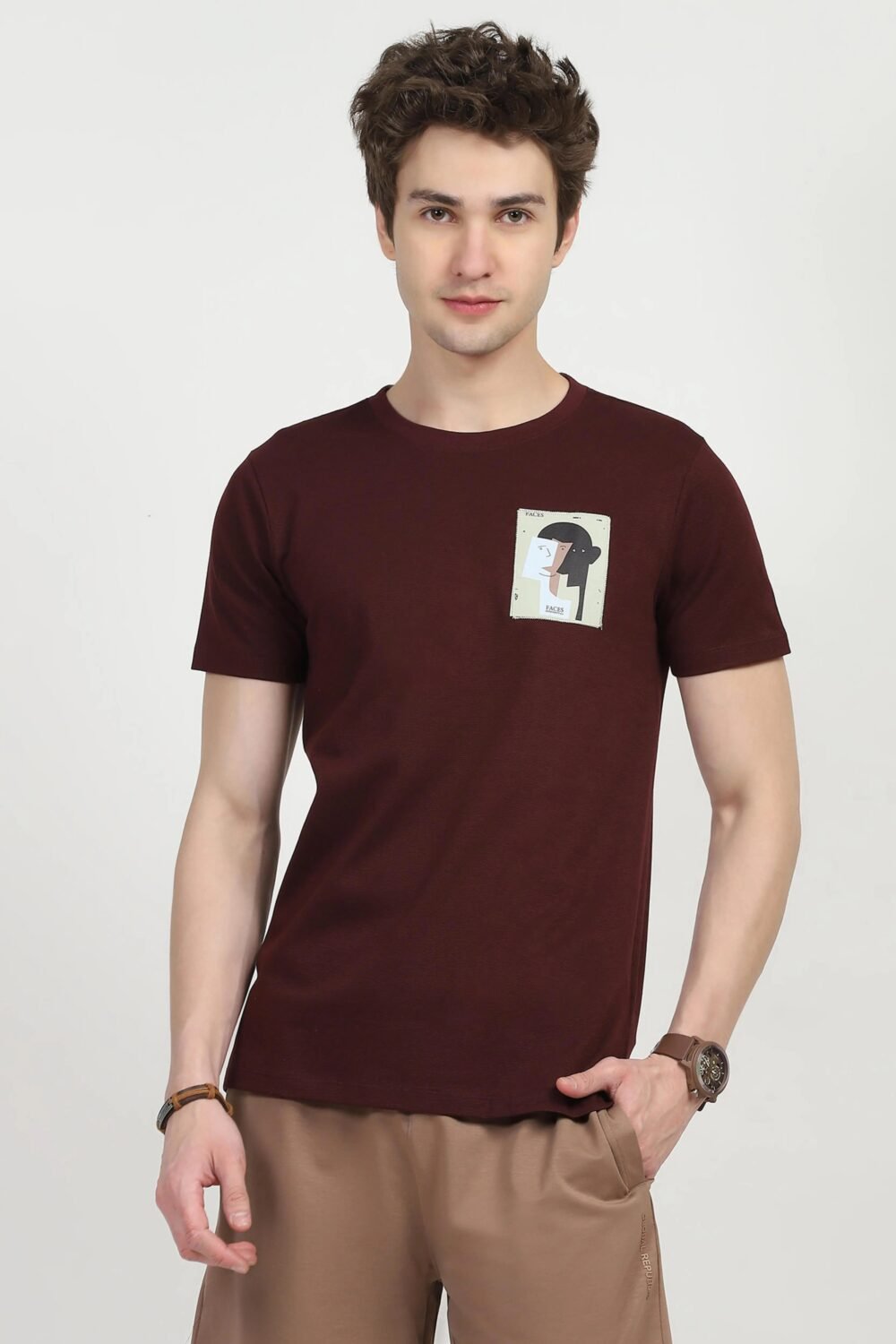 Wine Back Print Graphic T-shirt