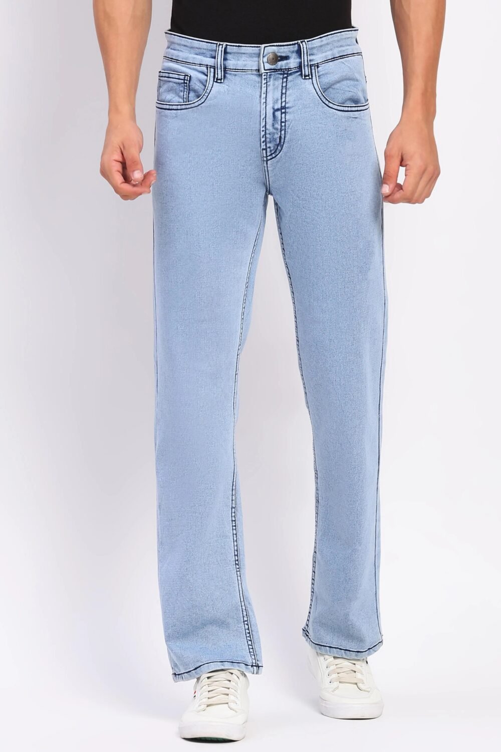 Stretchable Light Blue Cotton Jeans