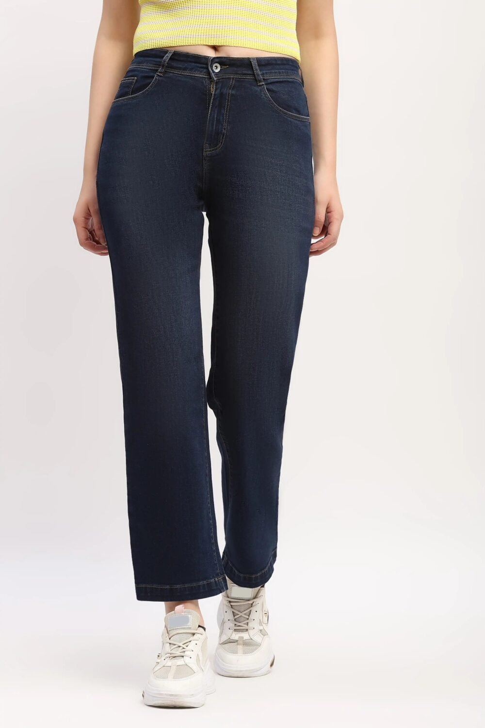 Dark Blue Straight Jeans