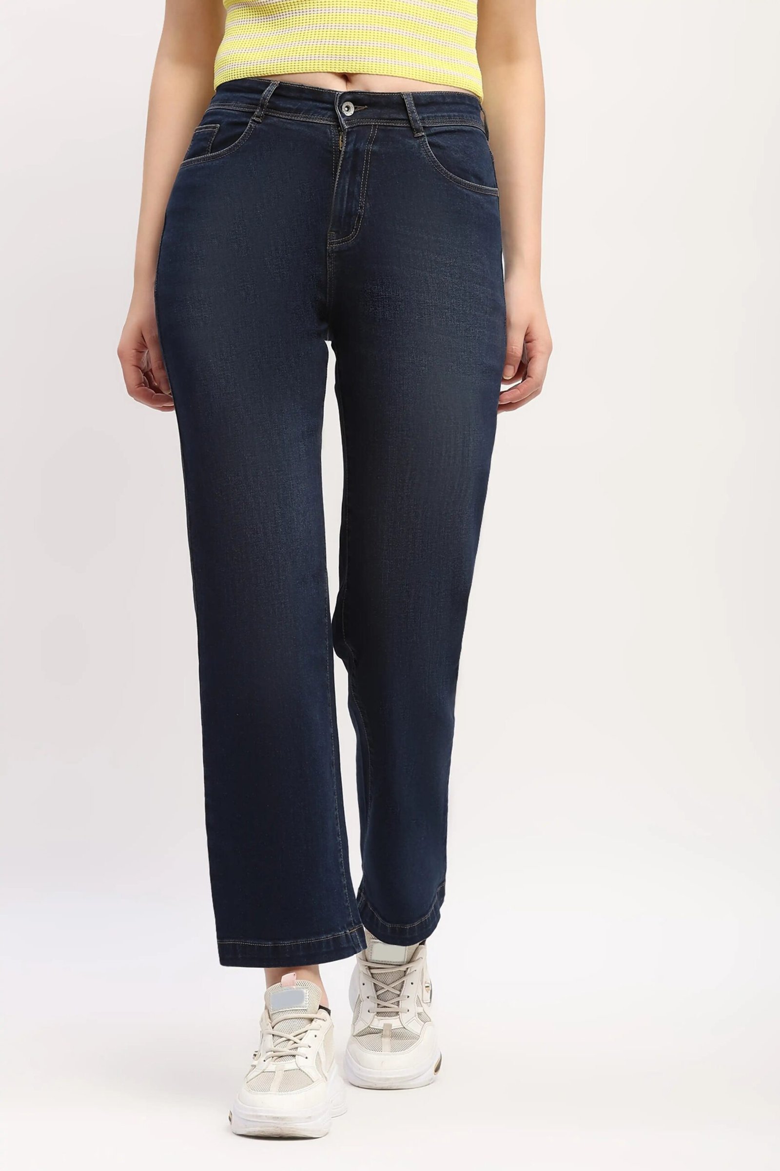 Dark Blue Straight Jeans