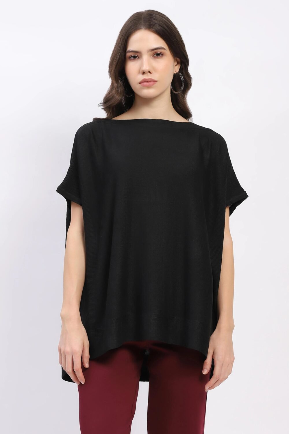Kaftan-Style Cotton-Blend Top