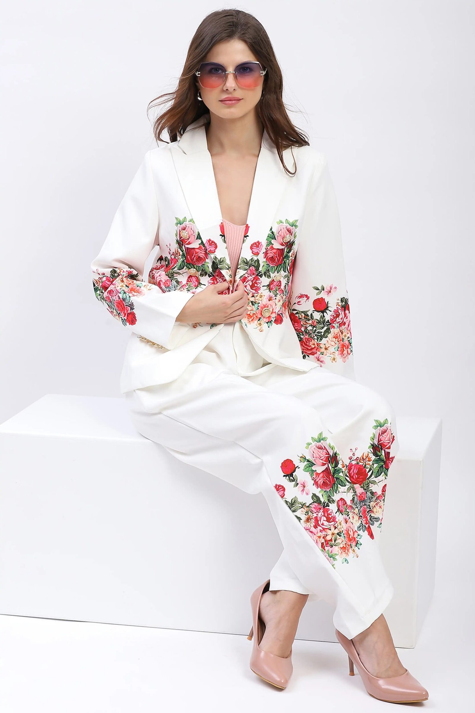 Floral Placement Print Co-ord Set