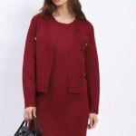 Wine Winter Dress Set
