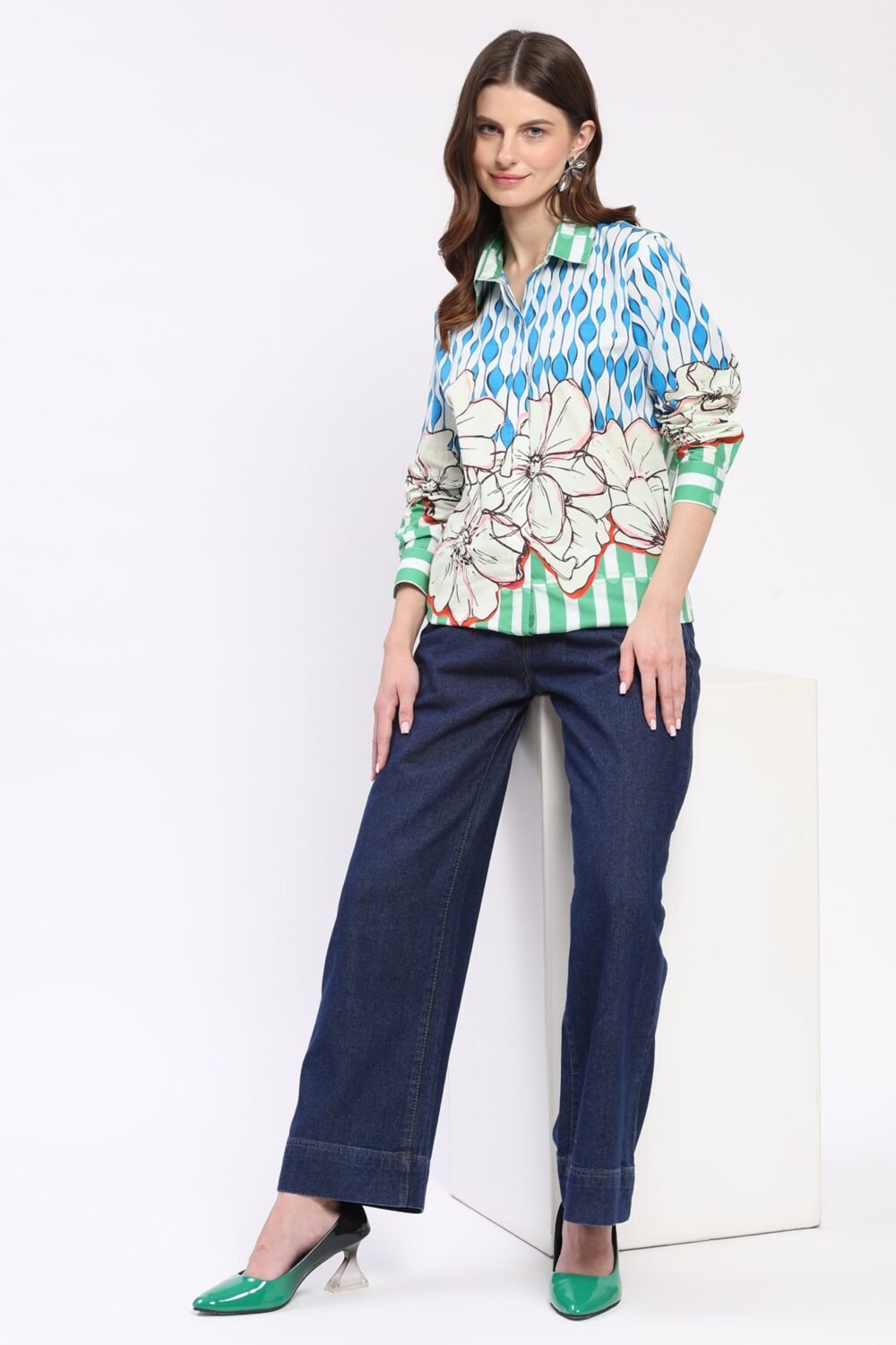 Multicolor Printed Cotton Shirt