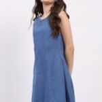 Blue Denim A-Line Dress