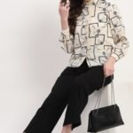 Cream Cotton Embroidered Shirt