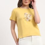 Yellow Embroidered Top
