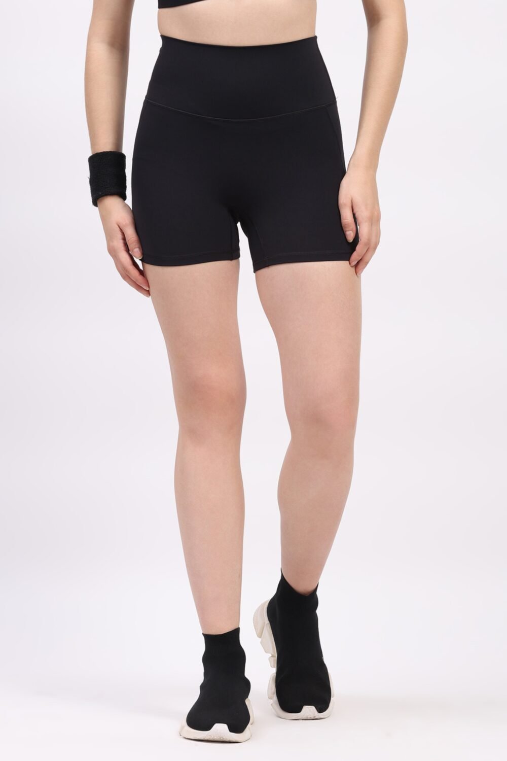Black Ultra Stretchable Seamless Shorts