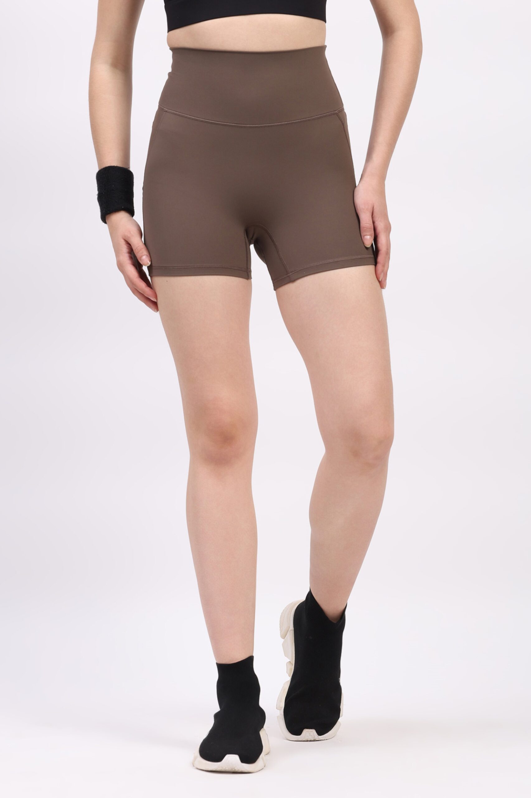 Brown Ultra Stretchable Seamless Shorts