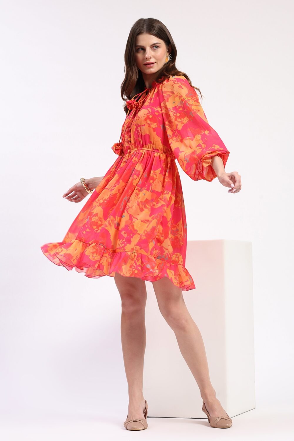 Vibrant Multi Printed Dress