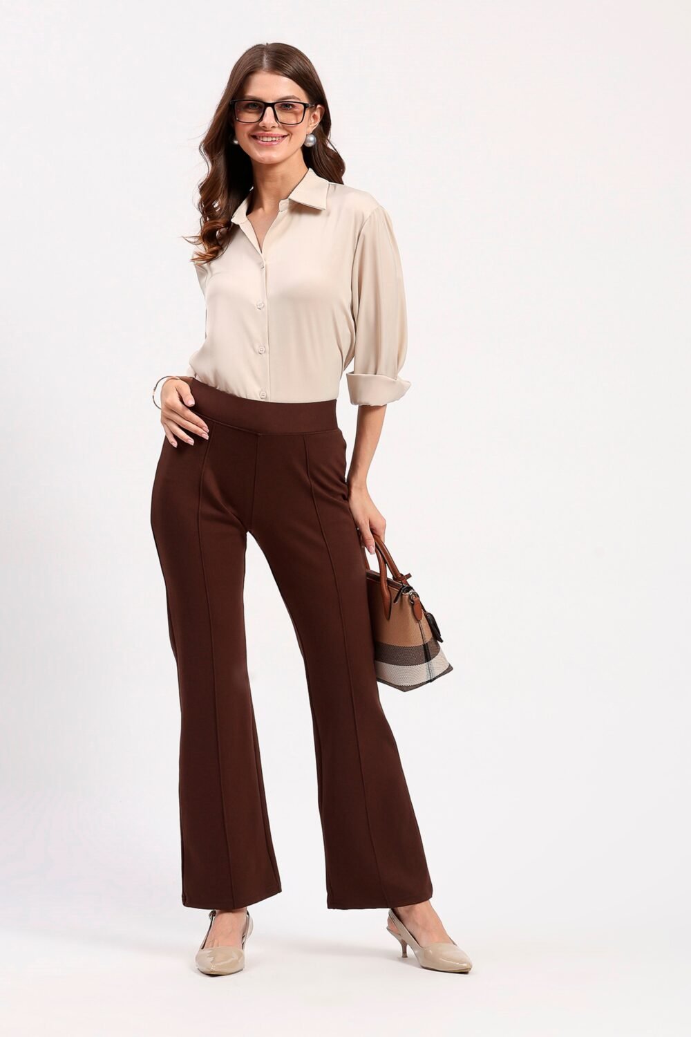Brown Bootcut Jeggings