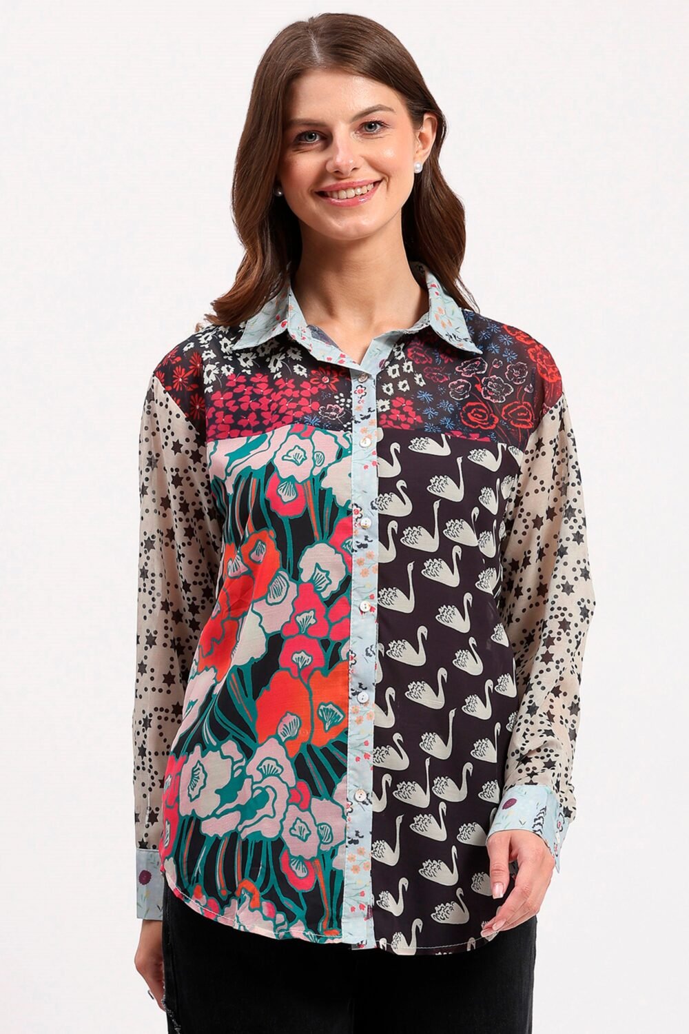 Multicolor Printed Lightweight Shirt