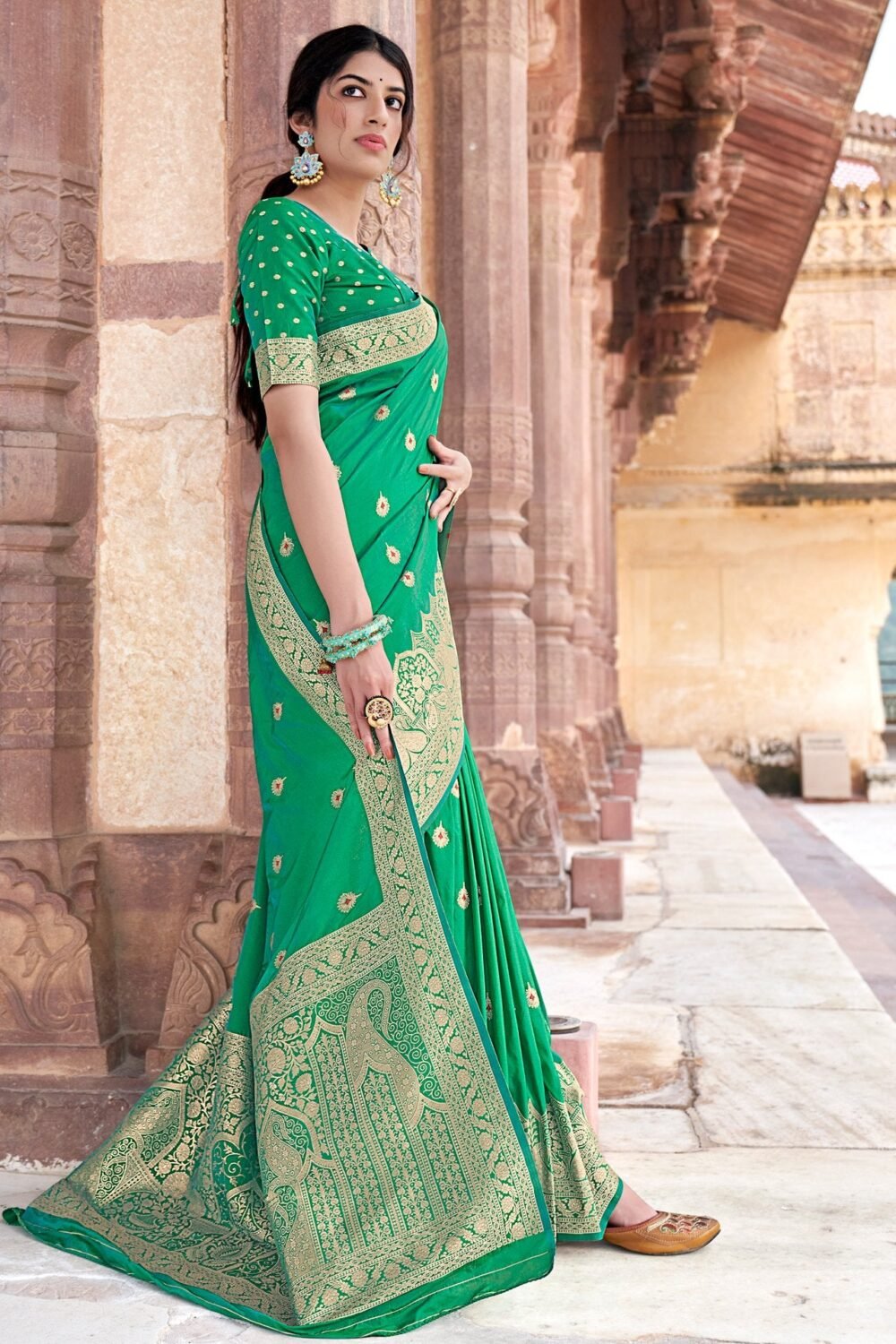 Green Traditional Silk Saree
