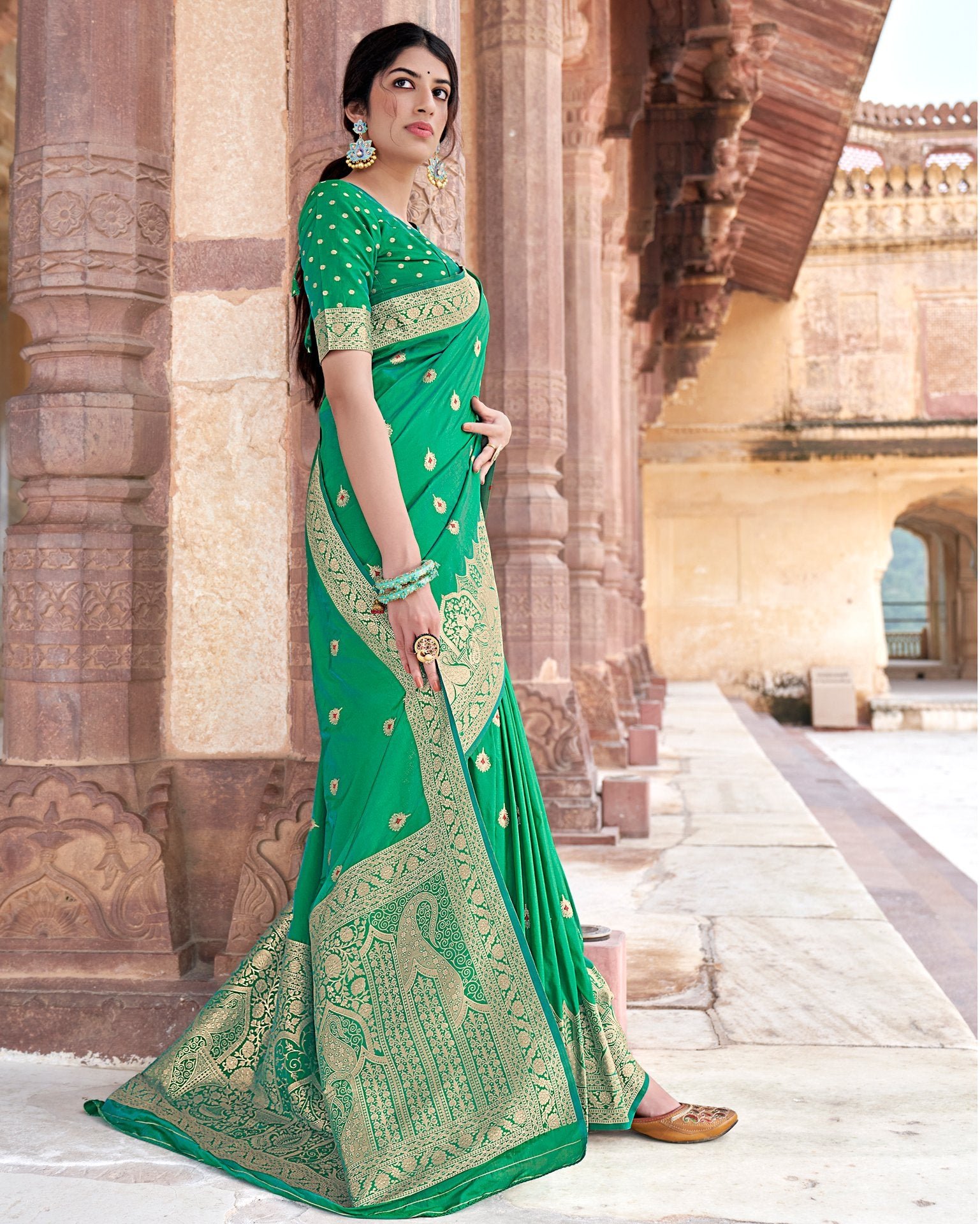 Green Traditional Silk Saree