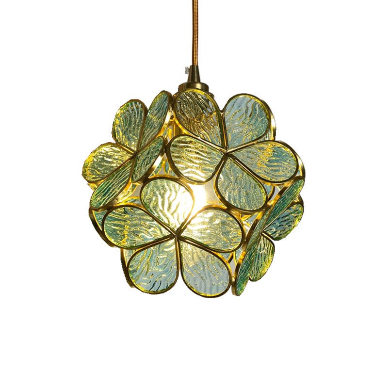 Nordic Handmade Brass Glass Pendant Light