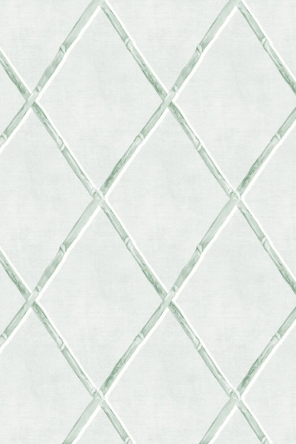 Bamboo Lattice in Sage Green Wallpaper