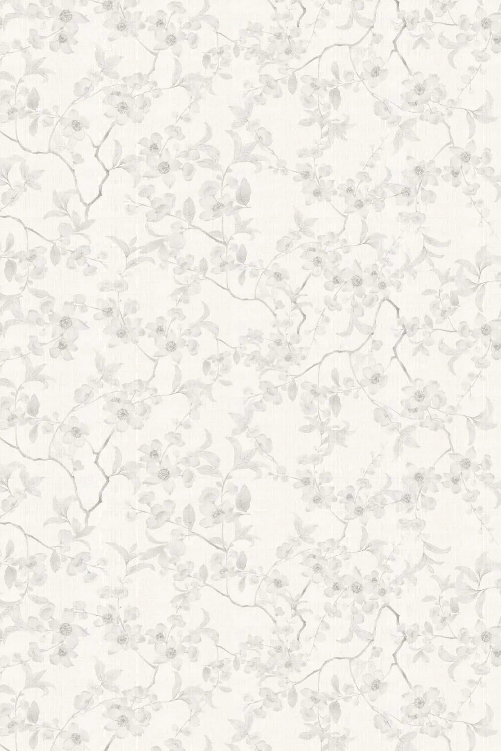 Country Floral Stems in Grey Wallpaper