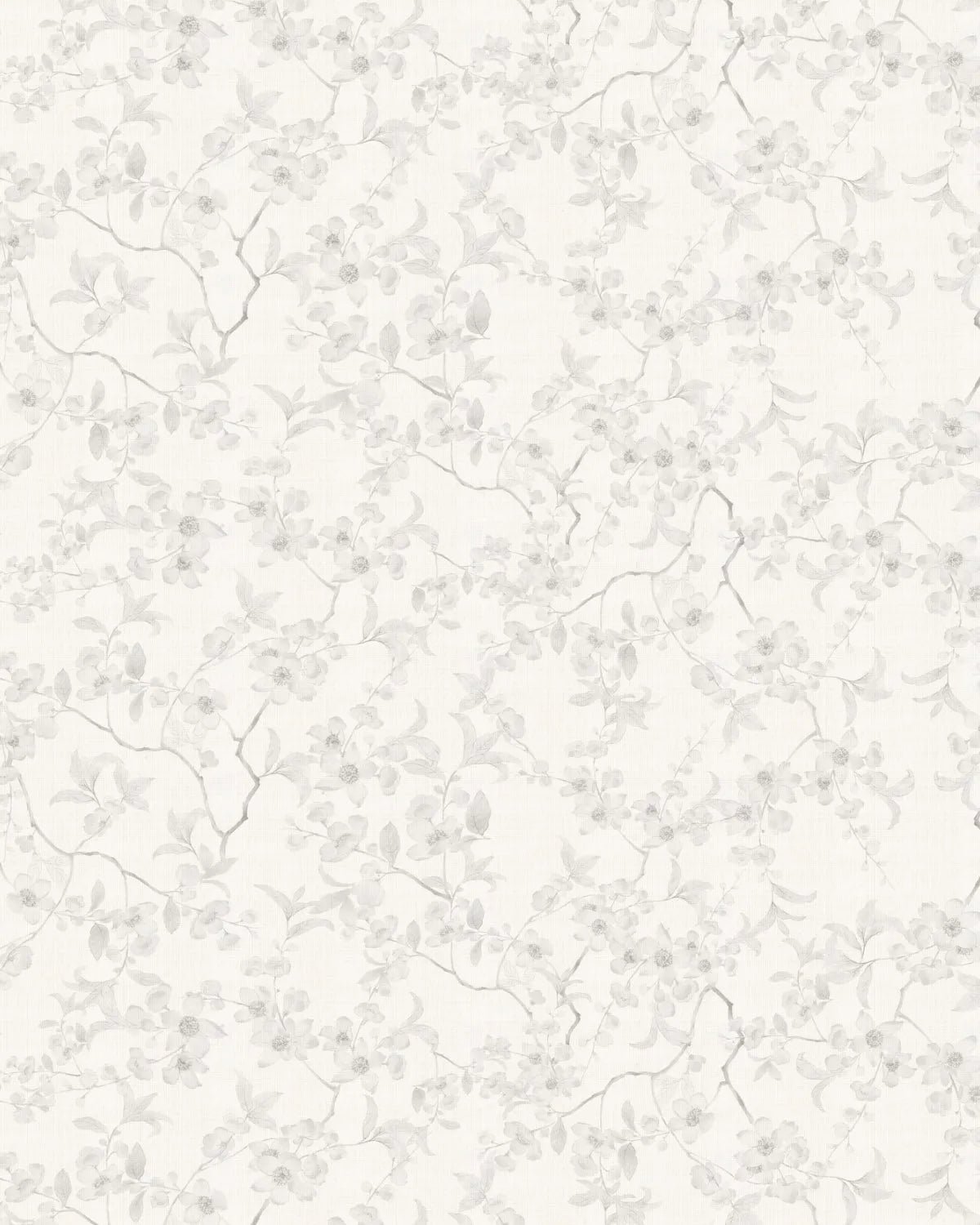 Country Floral Stems in Grey Wallpaper