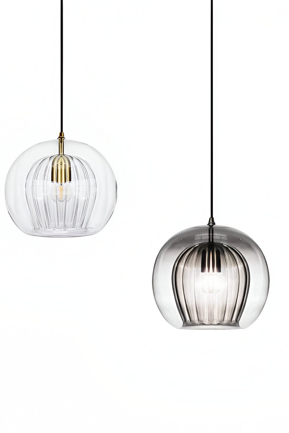 Retro Glass Globe Shape Pendant Light